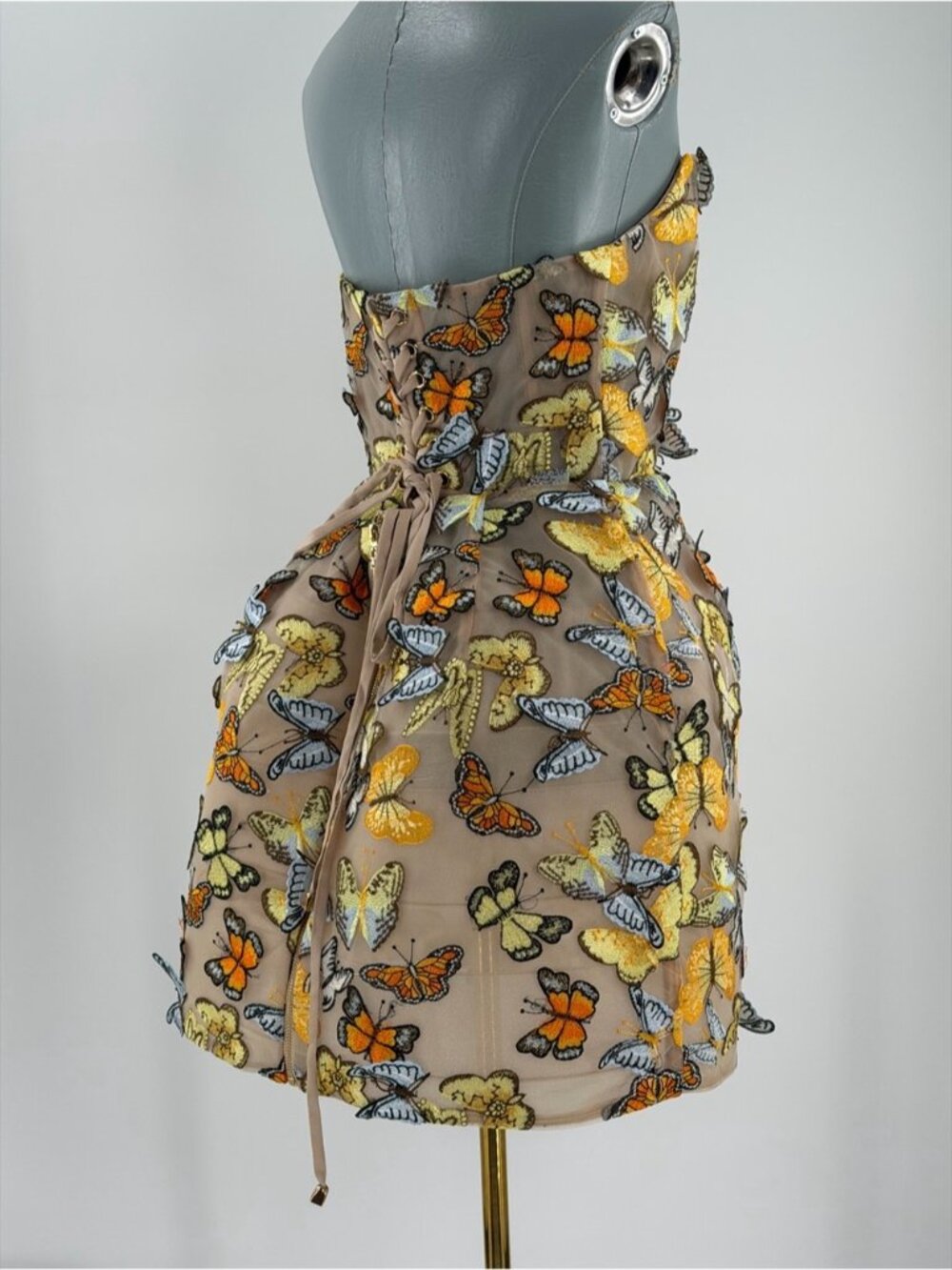 🆕 BRONX & BANCO 🧿 NWOT Bella Butterfly Maraya Strapless Mini Dress, Sz L US 8 - Picture 6 of 15